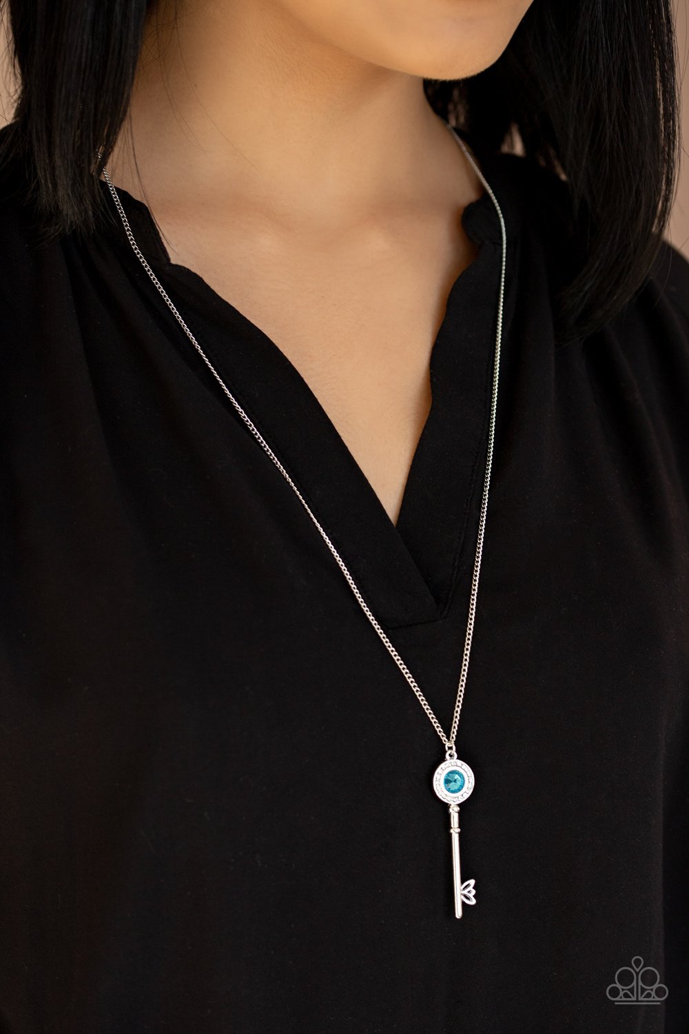 Secret Shimmer-blue-Paparazzi necklace