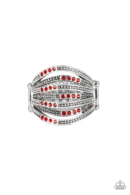 Securing My Finances - red - Paparazzi ring