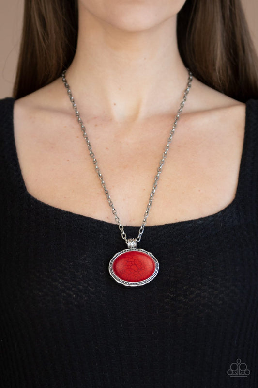 Sedimentary Colors-red-Paparazzi necklace
