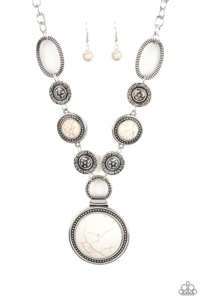 Sedona Drama - white - Paparazzi necklace