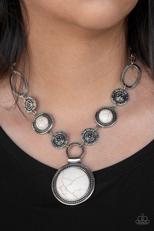Sedona Drama-white-Paparazzi necklace