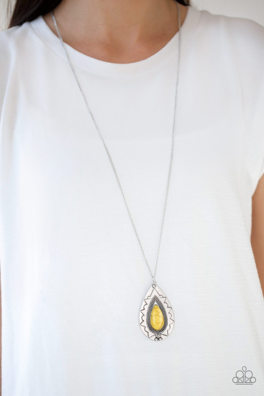 Sedona Solstice - yellow - Paparazzi necklace