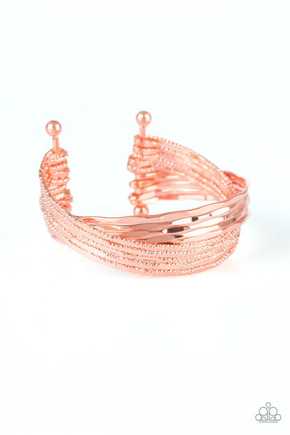 See a Pattern - copper - Paparazzi bracelet
