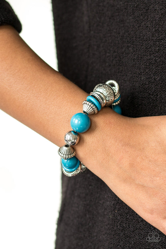 Seize the Season - blue - Paparazzi bracelet