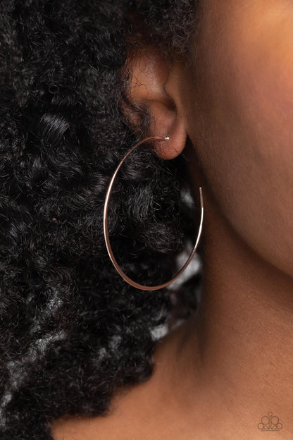 Seize the Sheen - rose gold - Paparazzi earrings