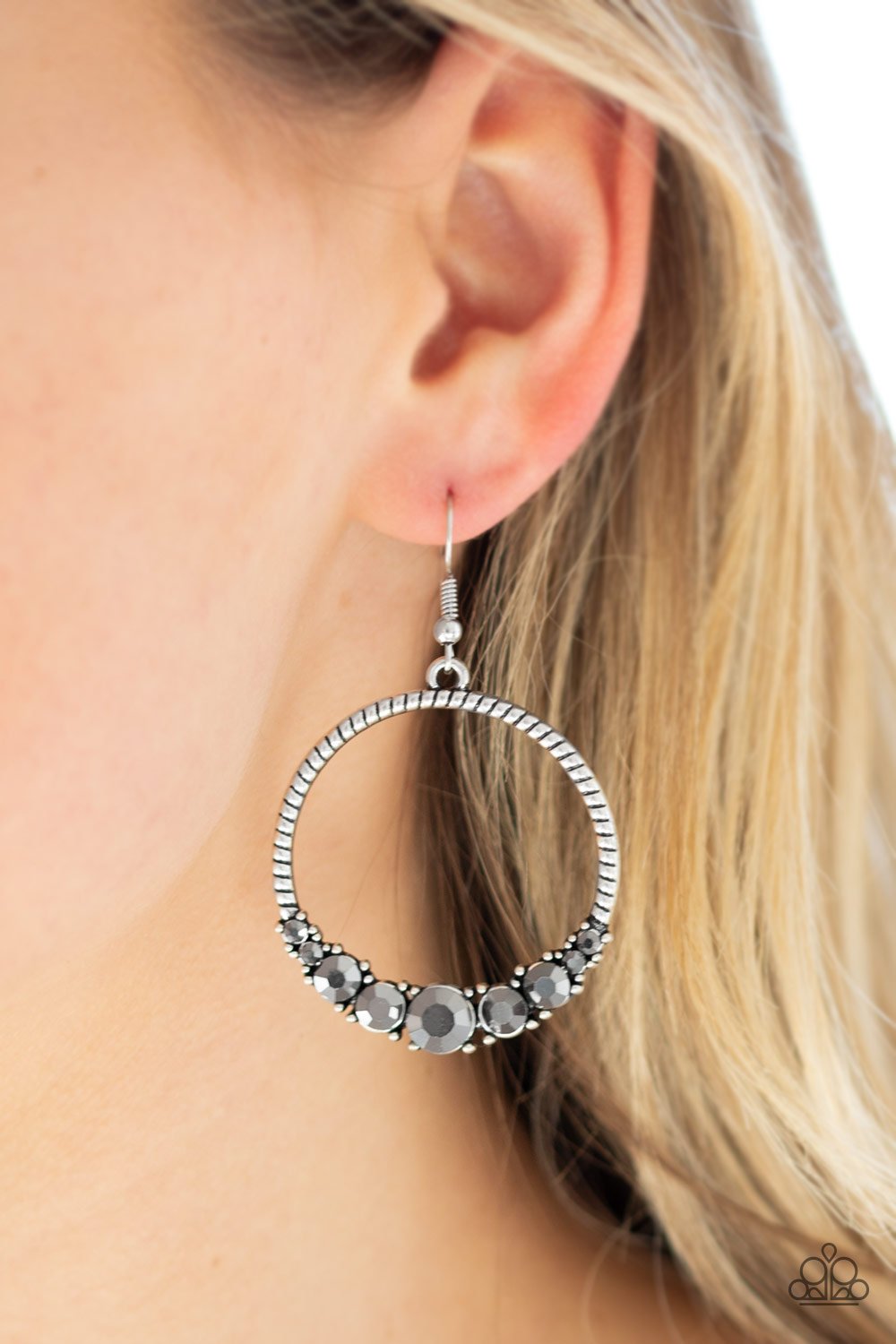 Self-Made Millionaire-silver-Paparazzi earrings