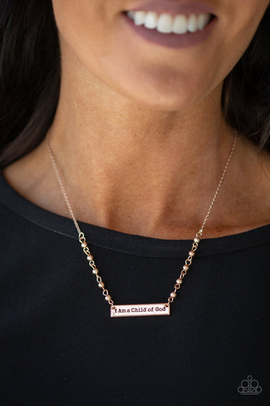 Send Me An Angel - rose gold - Paparazzi necklace