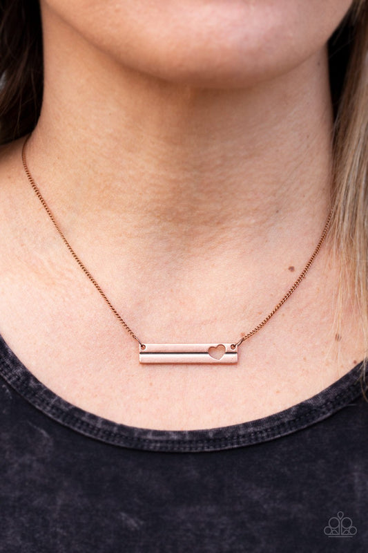 Sending All My Love - copper - Paparazzi necklace