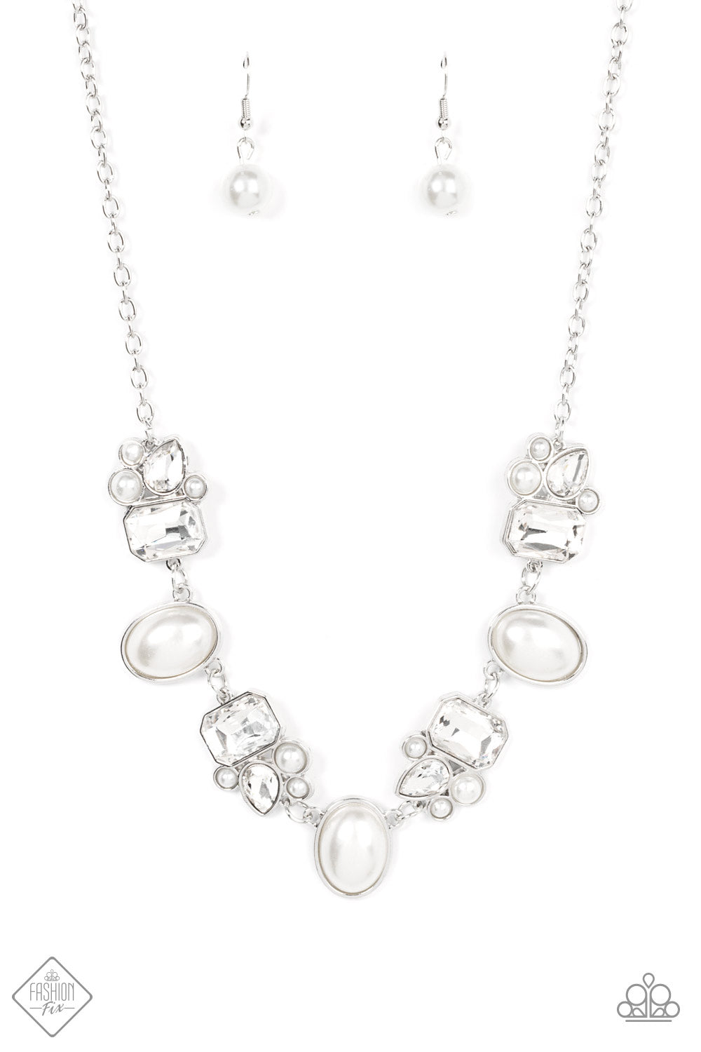 Sensational Showstopper - white - Paparazzi necklace – JewelryBlingThing