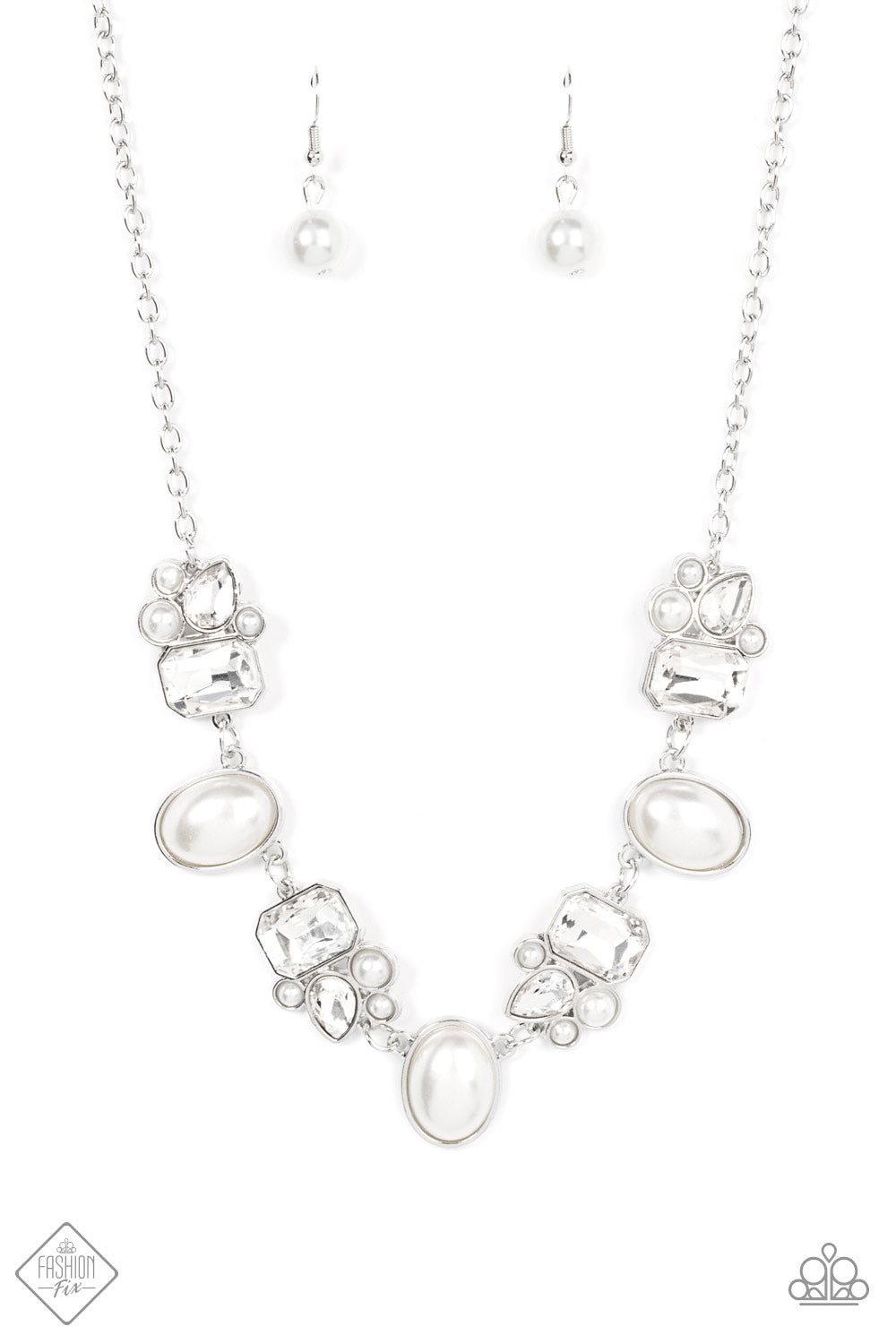 Sensational Showstopper - white - Paparazzi necklace