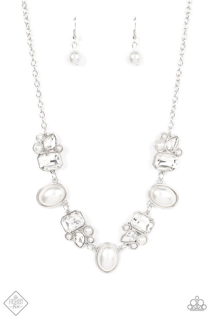 Sensational Showstopper - white - Paparazzi necklace