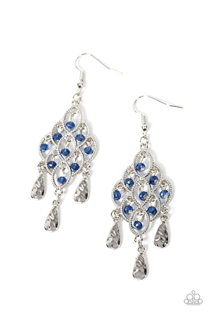 Sentimental Shimmer - blue - Paparazzi earrings