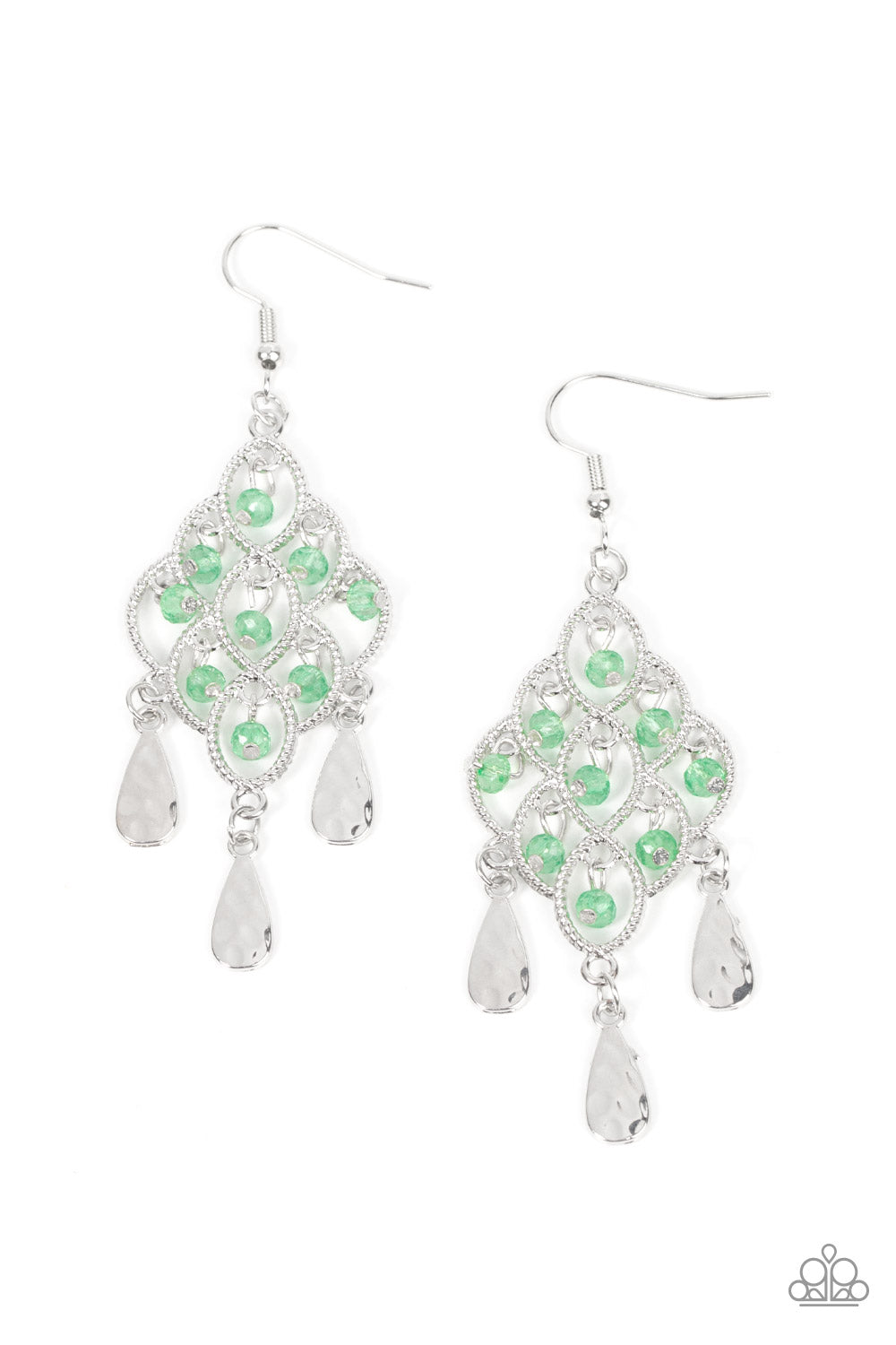 Sentimental Shimmer - green - Paparazzi earrings