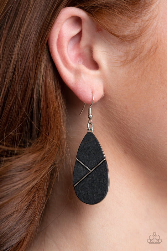 Sequoia Forest - black - Paparazzi earrings