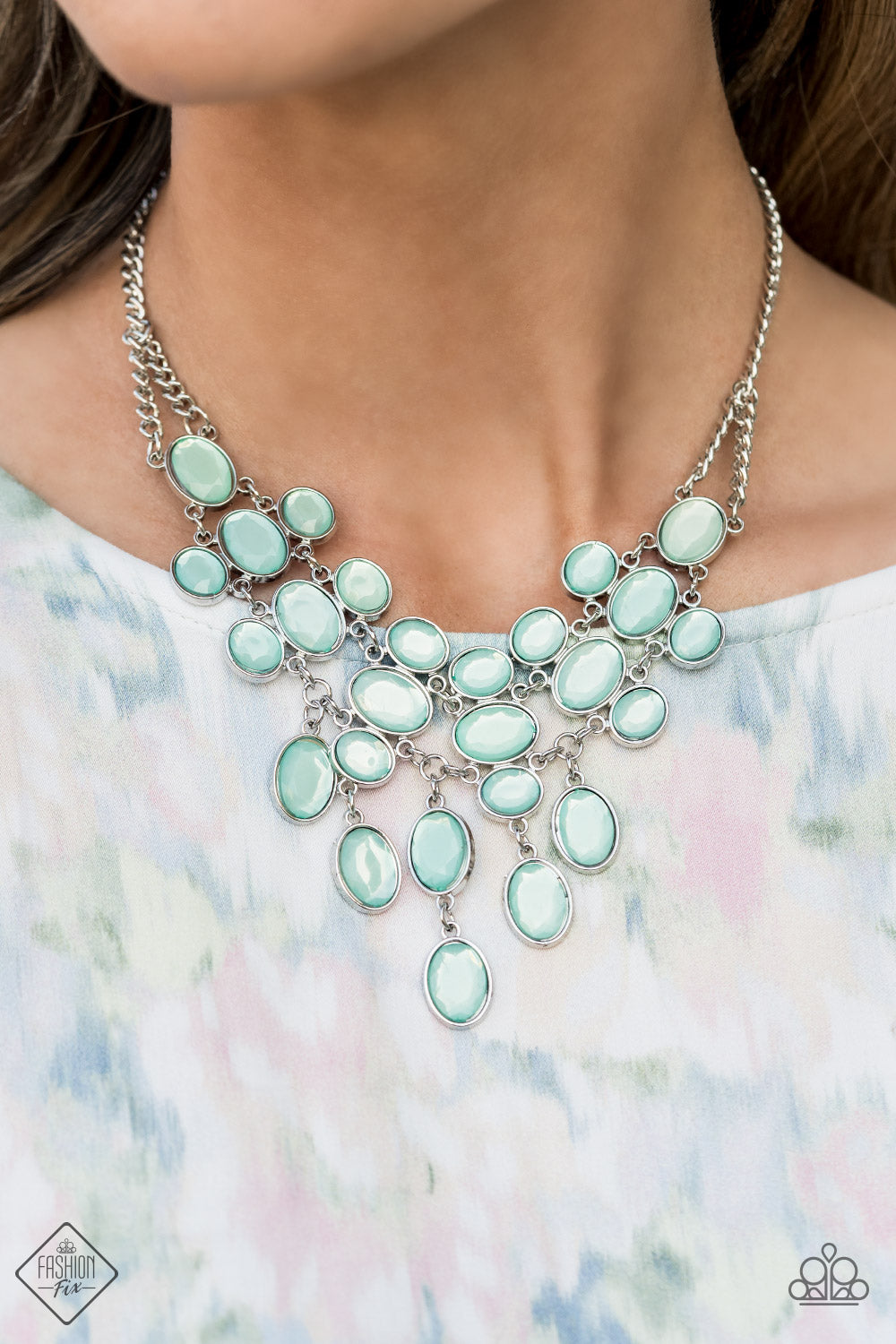 Serene Gleam - blue - Paparazzi necklace 