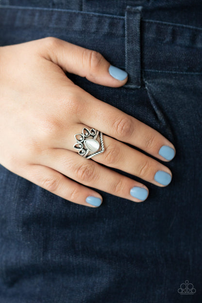 Serene Scene - white - Paparazzi ring