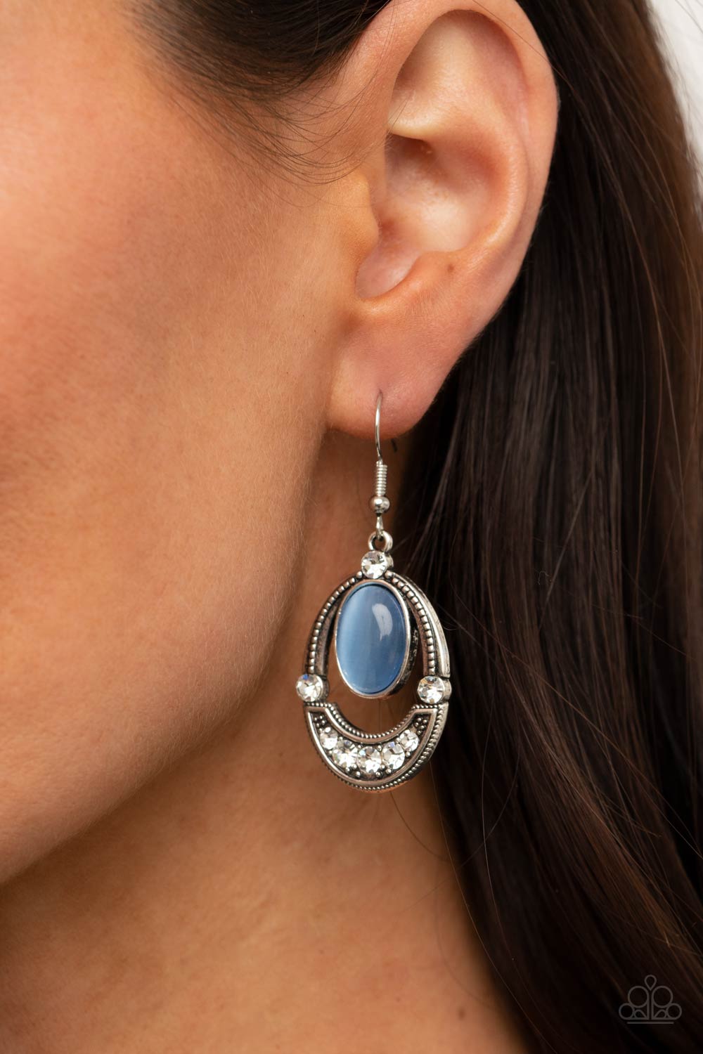 Serene Shimmer - blue - Paparazzi earrings