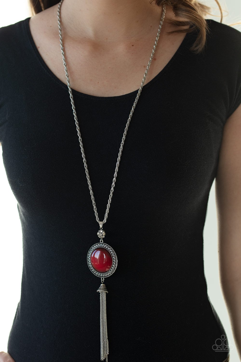 Serene Serendipity-red-Paparazzi necklace