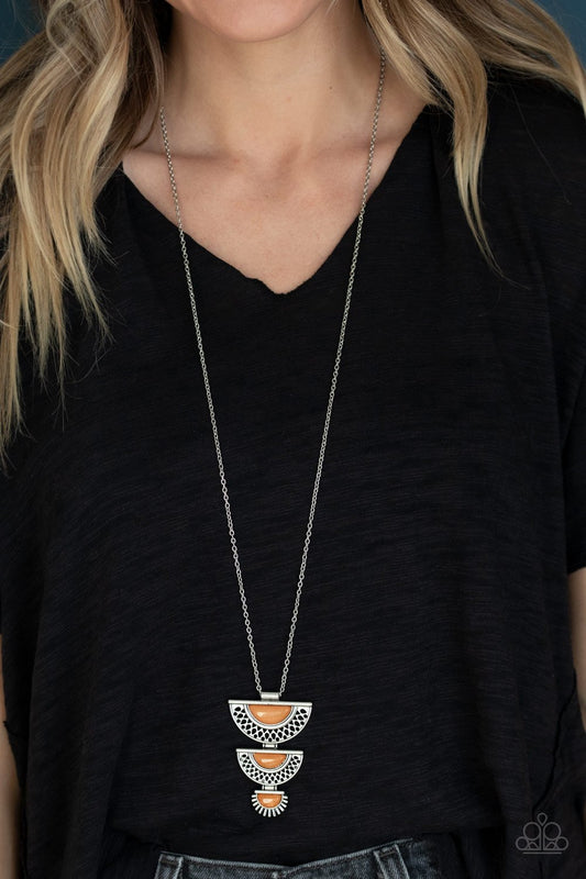 Serene Sheen-orange-Paparazzi necklace