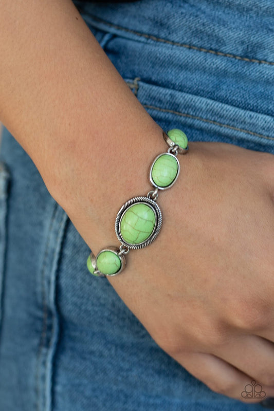 Serene Stonework-green-Paparazzi bracelet
