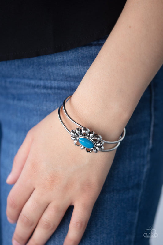 Serene Succulent-blue-Paparazzi bracelet