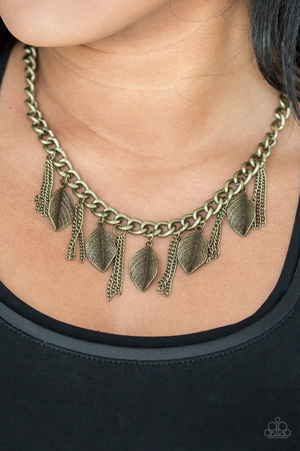 Serenely Sequoia - brass - Paparazzi necklace