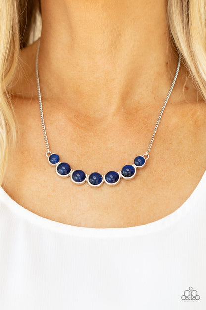 Serenely Scalloped - blue - Paparazzi necklace