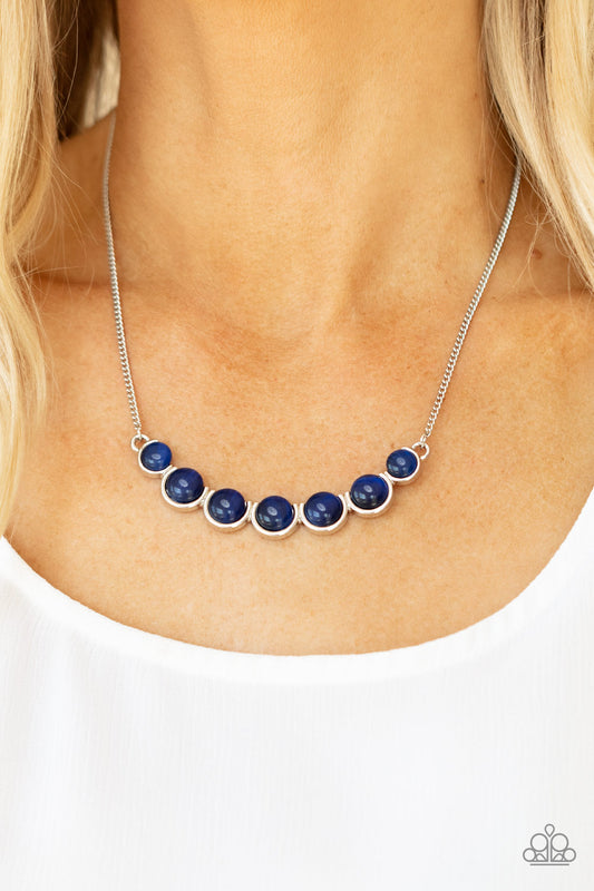 Serenely Scalloped - blue - Paparazzi necklace