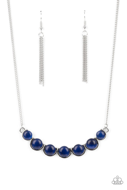Serenely Scalloped - blue - Paparazzi necklace