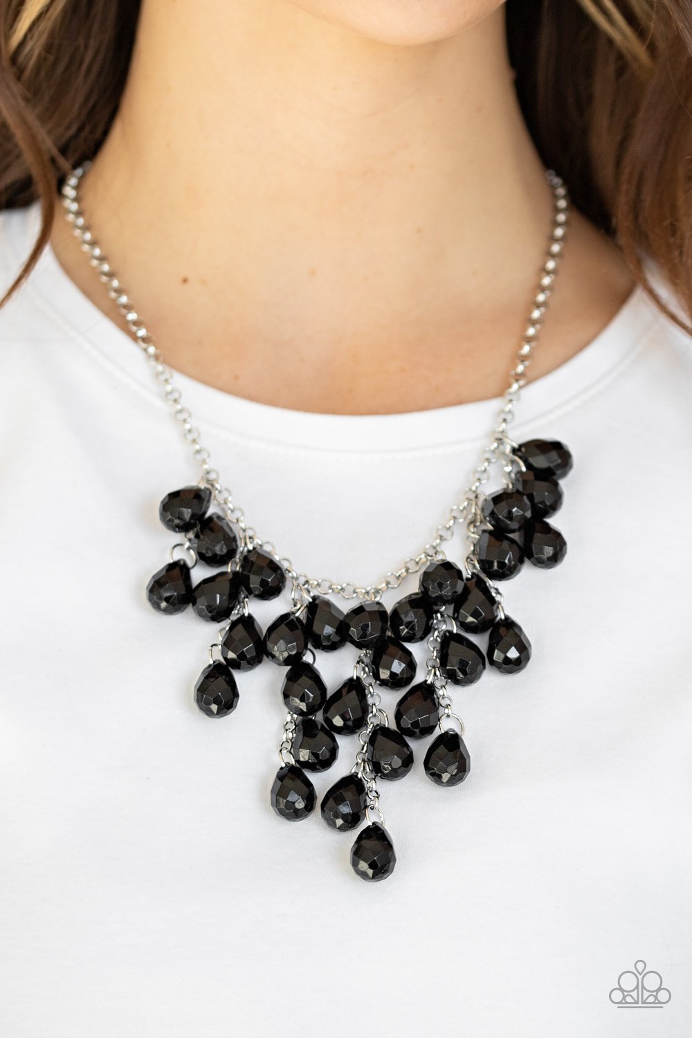 Serenely Scattered - black - Paparazzi necklace – JewelryBlingThing