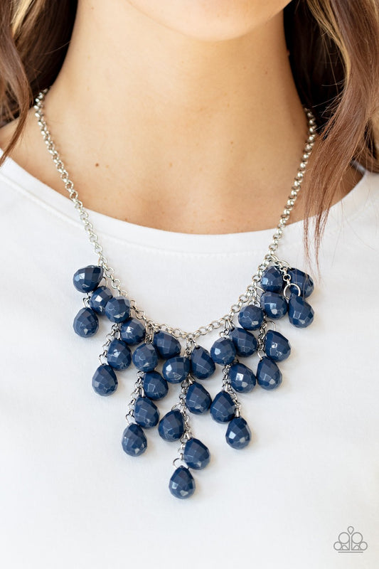 Serenely Scattered-blue-Paparazzi necklace
