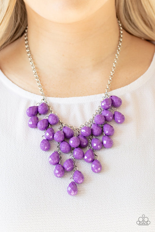 Serenely Scattered-purple-Paparazzi necklace