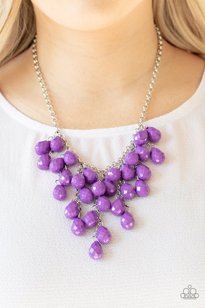 Serenely Scattered-purple-Paparazzi necklace