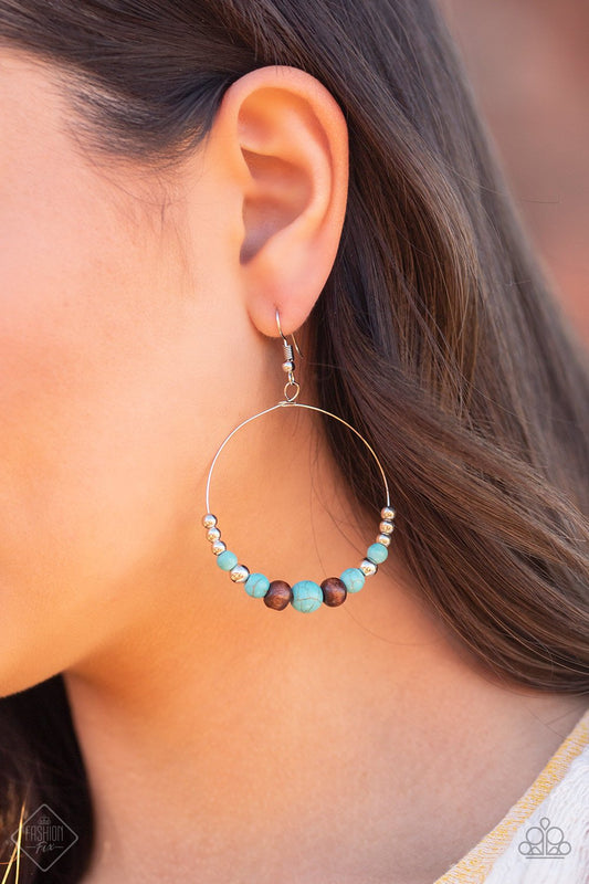 Serenely Southwestern-blue-Paparazzi earrings