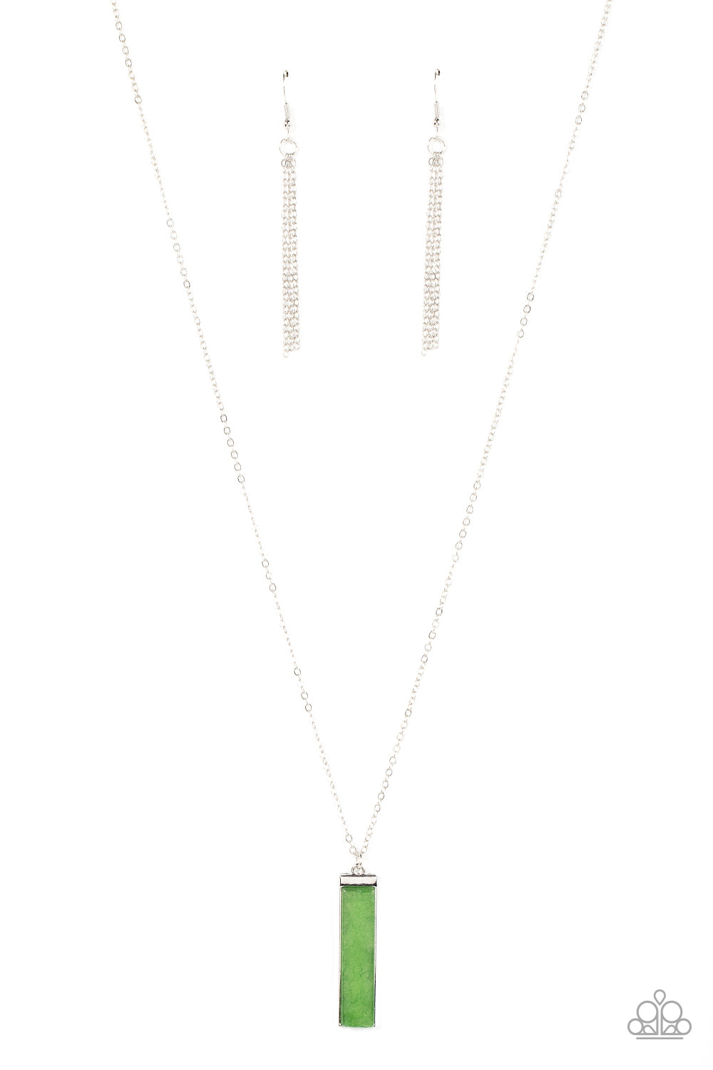 Set in GEMSTONE - green - Paparazzi necklace