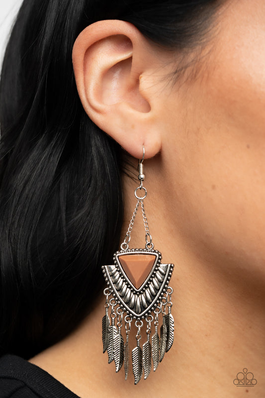 Shady Oasis - brown - Paparazzi earrings