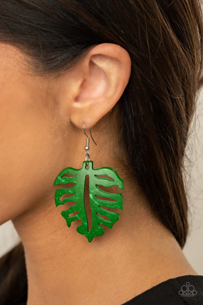 Shake Your PALMS PALMS - green - Paparazzi earrings
