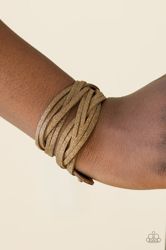 Shameless Shimmer - brass - Paparazzi bracelet