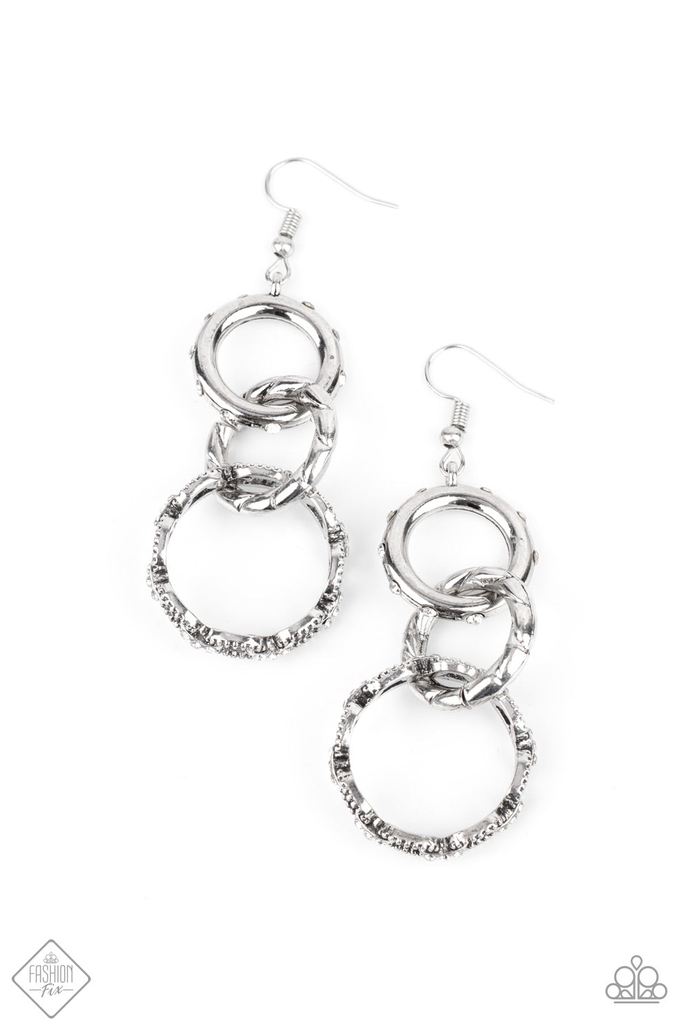 Shameless Shine - white - Paparazzi earrings