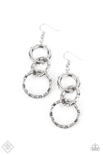 Shameless Shine - white - Paparazzi earrings
