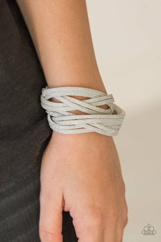 Shameless Shimmer-white-Paparazzi bracelet