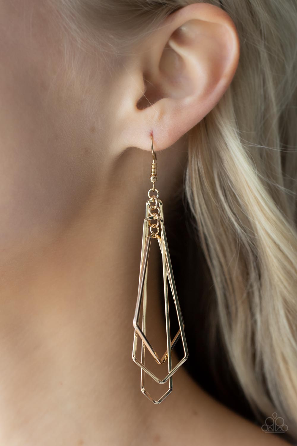 Shape Shifting Shimmer - gold - Paparazzi earrings
