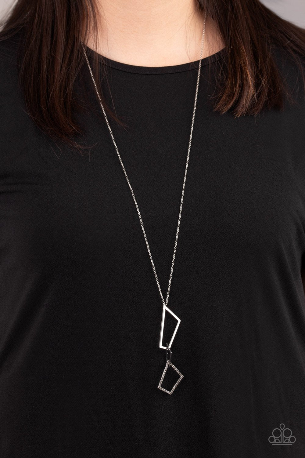 Shapely Silhouettes-silver-Paparazzi necklace