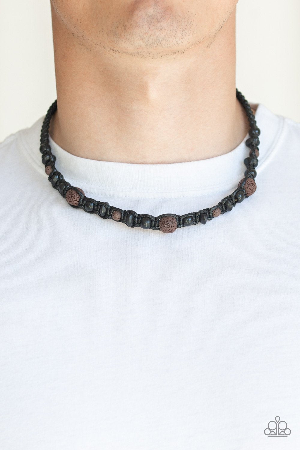Shark Baiter-brown-Paparazzi mens necklace