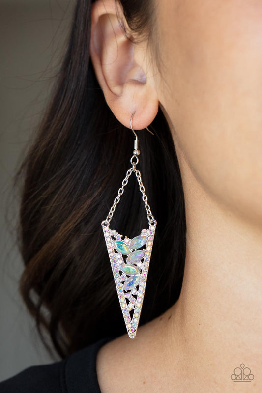 Sharp-Dressed Drama - multi - Paparazzi earrings