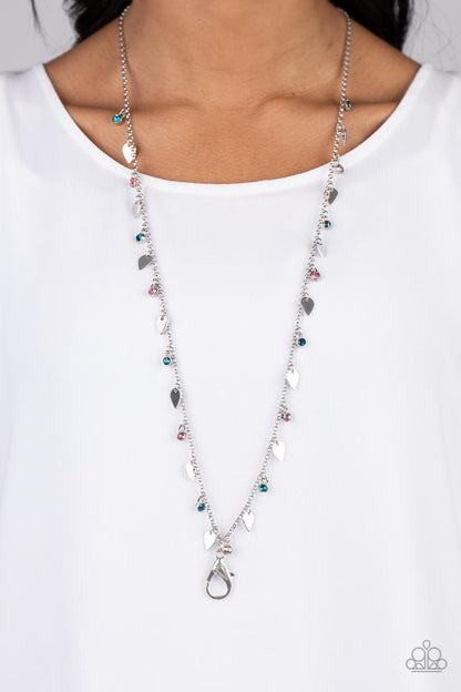 Sharp-Edged Shimmer - multi - Paparazzi LANYARD necklace