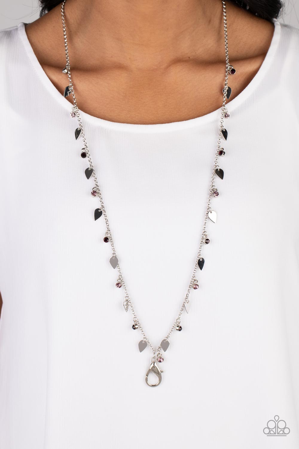 Sharp-Edged Shimmer - purple - Paparazzi LANYARD necklace