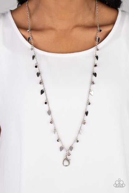 Sharp-Edged Shimmer - purple - Paparazzi LANYARD necklace