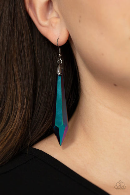 Sharp Dressed DIVA - multi (oil spill) - Paparazzi earrings