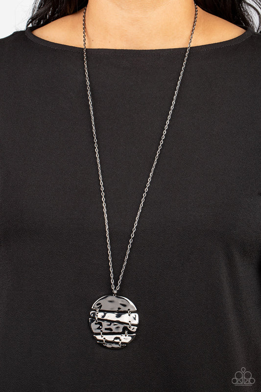 Shattered Sunset - black - Paparazzi necklace
